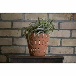 Natural Handthrown Terracotta Planter with Woven Rattan Accents - Foreside Home & Garden -Cheap Planters Store unnamed file 6170