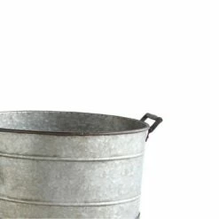 Metal Buckets with Handles On Stand - Set of 3 - 3R Studios