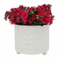 Sagebrook Home Set of 2 Stoneware Hammered Footed Planters White 7 Sagebrook Home Set of 2 Stoneware Hammered Footed Planters White -Cheap Planters Store unnamed file 6243