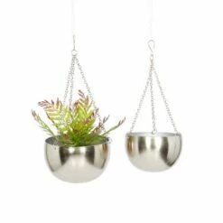 Set of 2 Metallic Hanging Planters - Olivia & May Gold -Cheap Planters Store unnamed file 6326