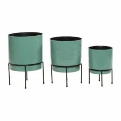 Set of 3 Contemporary Metal Planters - Olivia & May Teal Green -Cheap Planters Store unnamed file 6348