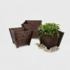 3pc Square Tapered Wooden Planters Brown - Leisure Season -Cheap Planters Store unnamed file 6353
