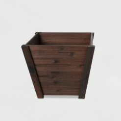 3pc Square Tapered Wooden Planters Brown - Leisure Season -Cheap Planters Store unnamed file 6355