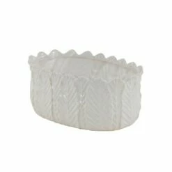 Set of 3 Modern Leaf Design Stoneware Planters White - Olivia & May 10 Set of 3 Modern Leaf Design Stoneware Planters White - Olivia & May -Cheap Planters Store unnamed file 6376