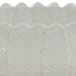 Set of 3 Modern Leaf Design Stoneware Planters White - Olivia & May 11 Set of 3 Modern Leaf Design Stoneware Planters White - Olivia & May -Cheap Planters Store unnamed file 6377