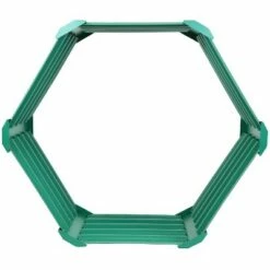 Sunnydaze Decor Sunnydaze Raised Powder-Coated Hexagon Steel Garden Bed Kit for Plants, Flowers, Vegetables and Herbs - 41" W x 16" Deep - Green -Cheap Planters Store unnamed file 645