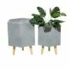 Set of 2 Novelty Contemporary Wood Planters - Olivia & May Gray -Cheap Planters Store unnamed file 6469