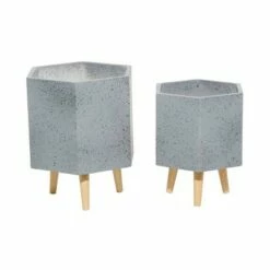 Set of 2 Novelty Contemporary Wood Planters - Olivia & May Gray -Cheap Planters Store unnamed file 6472