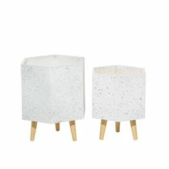Set of 2 Novelty Contemporary Wood Planters - Olivia & May Gray -Cheap Planters Store unnamed file 6475