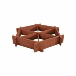 8" H Wood Planters - Brown - Leisure Season