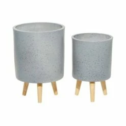 Set of 2 Contemporary Wood Cylindrical Planters - Olivia & May White 12 Set of 2 Contemporary Wood Cylindrical Planters - Olivia & May White -Cheap Planters Store unnamed file 6482
