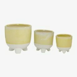 Set of 3 Cylindrical Ceramic Planter - Olivia & May Blue 10 Set of 3 Cylindrical Ceramic Planter - Olivia & May Blue -Cheap Planters Store unnamed file 6500