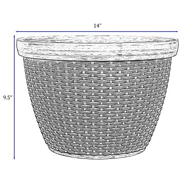 Set of 2 Jake Planter Basket Straw - Classic Home and Garden 18 Set of 2 Jake Planter Basket Straw - Classic Home and Garden - Image 16