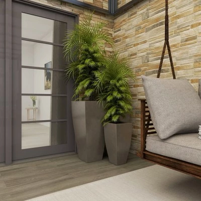 Olivia & May Set of 3 Contemporary Tapered Rectangular Iron Planters Gray - Olivia & May 11 Olivia & May Set of 3 Contemporary Tapered Rectangular Iron Planters Gray - Olivia & May - Image 9