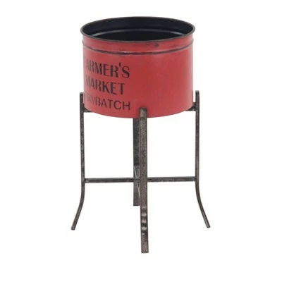 Olivia & May Set of 3 Farmhouse Iron Planters with Stands - Olivia & May 8 Olivia & May Set of 3 Farmhouse Iron Planters with Stands - Olivia & May - Image 6