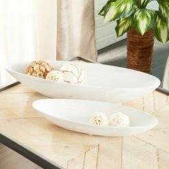 Set of 2 Contemporary Porcelain Shallow Oval Planters - CosmoLiving by Cosmopolitan -Cheap Planters Store unnamed file 6598