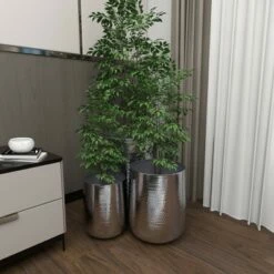 Olivia & May Set of 3 Contemporary Aluminum Pot Planters Silver - Olivia & May -Cheap Planters Store unnamed file 6608