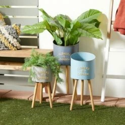 Olivia & May Set of 3 Farmhouse Metal Planters - Olivia & May -Cheap Planters Store unnamed file 6626