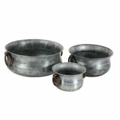 Olivia & May Set of 3 Farmhouse Iron Pot Planters - Olivia & May -Cheap Planters Store unnamed file 6634