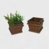 2pc Square Tapered Wooden Planters Brown - Leisure Season -Cheap Planters Store unnamed file 6643