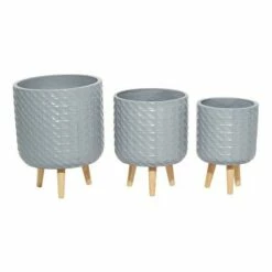 Olivia & May Set of 3 Contemporary Wood Grid Patterned Planters Gray - Olivia & May -Cheap Planters Store unnamed file 6662