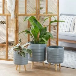 Olivia & May Set of 3 Contemporary Wood Striped Planters Gray - Olivia & May -Cheap Planters Store unnamed file 6669