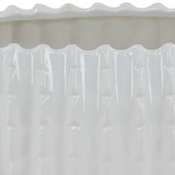 Olivia & May Set of 3 Modern Ribbed Stoneware Planters White - Olivia & May -Cheap Planters Store unnamed file 6674