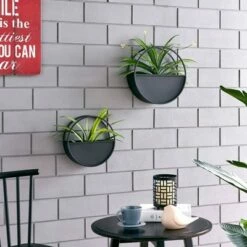 Set of 2 Round Iron Wall Planters Black - Danya B. -Cheap Planters Store unnamed file 6682