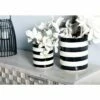 Olivia & May Set of 3 Planters White/Black Striped - Olivia & May -Cheap Planters Store unnamed file 6718