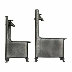 Set of 2 Black Galvanized Metal Sink Planters - Foreside Home & Garden -Cheap Planters Store unnamed file 6730