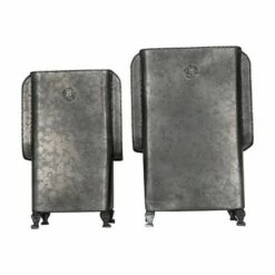 Set of 2 Black Galvanized Metal Sink Planters - Foreside Home & Garden -Cheap Planters Store unnamed file 6731