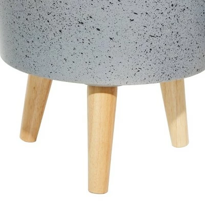 Set of 2 Contemporary Wood Planters - Olivia & May Gray 4 Set of 2 Contemporary Wood Planters - Olivia & May Gray - Image 2