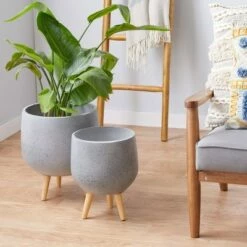 Set of 2 Contemporary Wood Oval Bowl Planters - Olivia & May White 13 Set of 2 Contemporary Wood Oval Bowl Planters - Olivia & May White -Cheap Planters Store unnamed file 6754