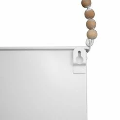 Set of 2 White Metal Wall Hanging Planters with Wood Bead Hangers - Foreside Home & Garden -Cheap Planters Store unnamed file 6758