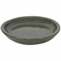 Sunnydaze Decor Sunnydaze High-Fired Glazed UV- and Frost-Resistant Outdoor/Indoor Ceramic Flower Pot Planter Saucers - 7" Diameter - Gray - 2-Pack -Cheap Planters Store unnamed file 6796