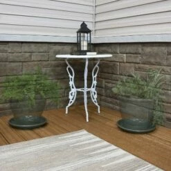 Sunnydaze Decor Sunnydaze Outdoor/Indoor High-Fired Glazed UV-Resistant and Frost-Resistant Ceramic Flower Pot Planter Saucer - 12" Diameter - Gray - 2-Pack