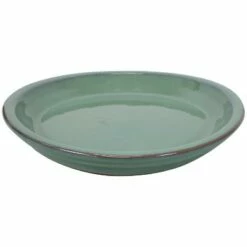 Sunnydaze Decor Sunnydaze Outdoor/Indoor High-Fired Glazed UV and Frost-Resistant Ceramic Flower Pot Planter Saucers - 9" Diameter - Seafoam - 2-Pack -Cheap Planters Store unnamed file 6825