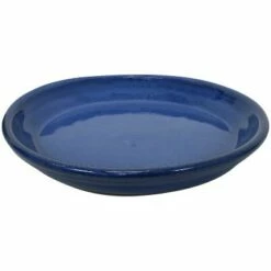 Sunnydaze Decor Sunnydaze Outdoor/Indoor High-Fired Glazed UV- and Frost-Resistant Ceramic Flower Pot Planter Saucers - 9" Diameter - Imperial Blue - 2-Pack -Cheap Planters Store unnamed file 6831