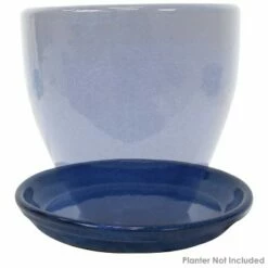 Sunnydaze Decor Sunnydaze Outdoor/Indoor High-Fired Glazed UV- and Frost-Resistant Ceramic Flower Pot Planter Saucers - 9" Diameter - Imperial Blue - 2-Pack -Cheap Planters Store unnamed file 6832