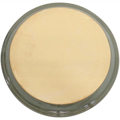 Sunnydaze Decor Sunnydaze Outdoor/Indoor High-Fired Glazed UV- and Frost-Resistant Ceramic Flower Pot Planter Saucer - 9" Diameter - Gray - 2-Pack 4 Sunnydaze Decor Sunnydaze Outdoor/Indoor High-Fired Glazed UV- and Frost-Resistant Ceramic Flower Pot Planter Saucer - 9" Diameter - Gray - 2-Pack - Image 2