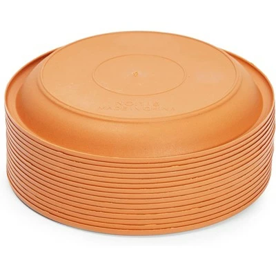 Farmlyn Creek 15 Pack Plastic Flower Pot Saucers, Drip Tray for Potted Plants, Round, Brown, 6" 6 Farmlyn Creek 15 Pack Plastic Flower Pot Saucers, Drip Tray for Potted Plants, Round, Brown, 6" - Image 4