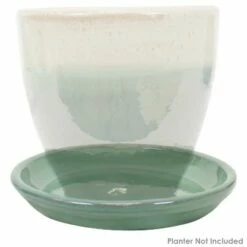 Sunnydaze Decor Sunnydaze High-Fired Glazed UV-Resistant and Frost-Resistant Ceramic Flower Pot Planter Saucers - 7" Diameter - Seafoam - 4-Pack -Cheap Planters Store unnamed file 6867
