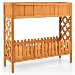 Costway 2-Tier Raised Garden Bed Elevated Wood Planter Box for Vegetable Flower Herb -Cheap Planters Store unnamed file 688