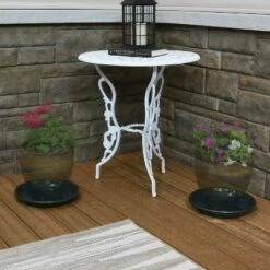 Sunnydaze Decor Sunnydaze Outdoor/Indoor High-Fired Glazed UV- and Frost-Resistant Ceramic Flower Pot Saucers - 9" Diameter - Forest Lake Green - 4-Pack