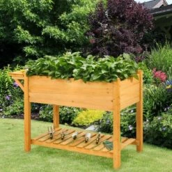 Costway Raised Garden Bed Elevated Planter Box Kit w/8 Grids & Folding Tabletop -Cheap Planters Store unnamed file 691