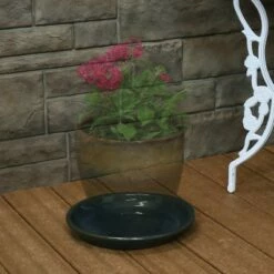 Sunnydaze Decor Sunnydaze Outdoor/Indoor High-Fired Glazed UV- and Frost-Resistant Ceramic Flower Pot Saucers - 9" Diameter - Forest Lake Green - 4-Pack -Cheap Planters Store unnamed file 6912