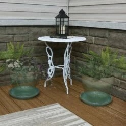 Sunnydaze Decor Sunnydaze Outdoor/Indoor High-Fired Glazed UV- and Frost-Resistant Ceramic Flower Pot Planter Saucers - 12" Diameter - Seafoam - 4-Pack