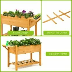 Costway Raised Garden Bed Elevated Planter Box Kit w/8 Grids & Folding Tabletop -Cheap Planters Store unnamed file 695