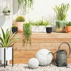 Iron Indoor/Outdoor Planter with Stand White/Black - Project 62™