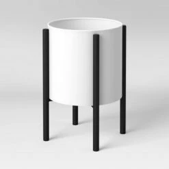 Iron Indoor/Outdoor Planter with Stand White/Black - Project 62™ -Cheap Planters Store unnamed file 6954